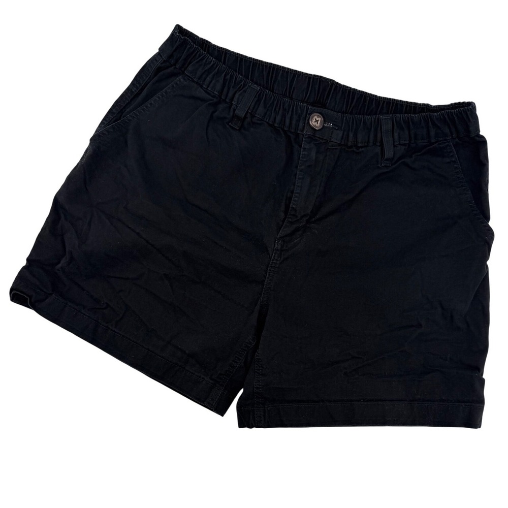 Chubbies Everywear Shorts Men XL Black Elastic Waist Stretch Twill 6" Inseam